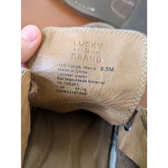 Lucky Brand Men\'s Chukka Ankle Boots Brown Leather Suede Size 9.5 Lace Up main image 7